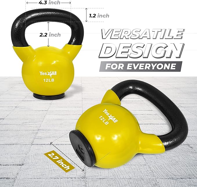 Yes4All Kettlebells Rubber Base (10-65 lbs)