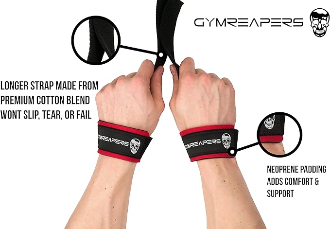 Gymreapers Lifting Wrist Straps for Weightlifting 18 inch