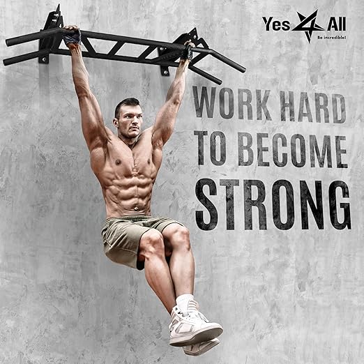 Yes4All Heavy Duty Wall Mounted Pull Up Bar