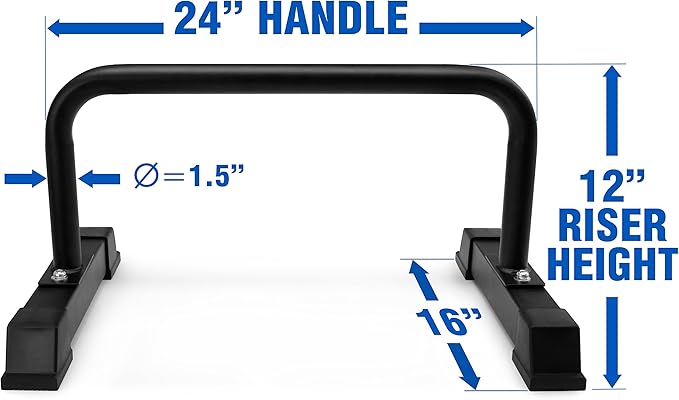 Yes4All Steel/Solid Wood Push Up Stand Parallel Bars