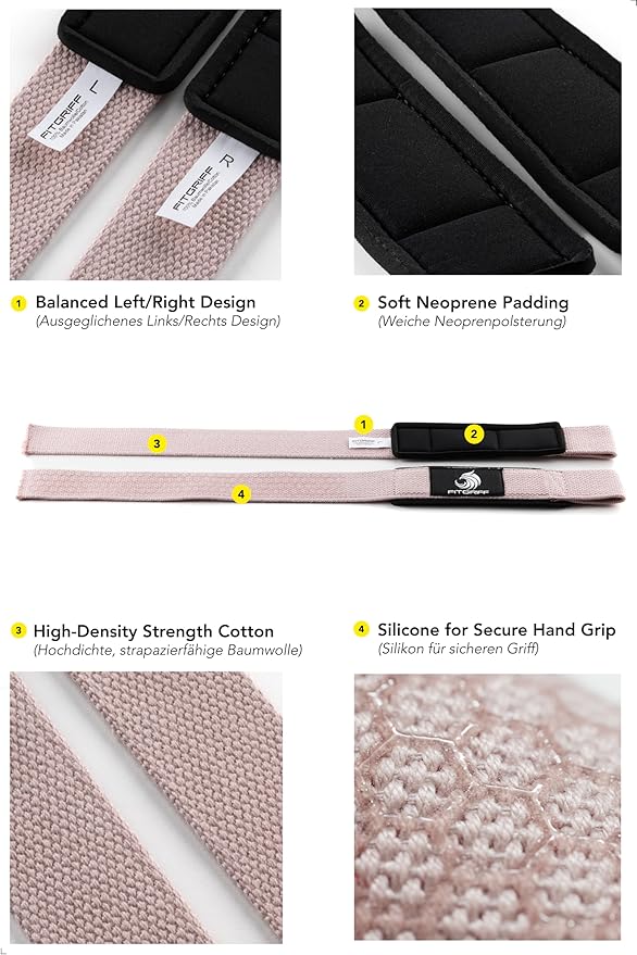 Fitgriff® Lifting Wrist Straps for Weightlifting