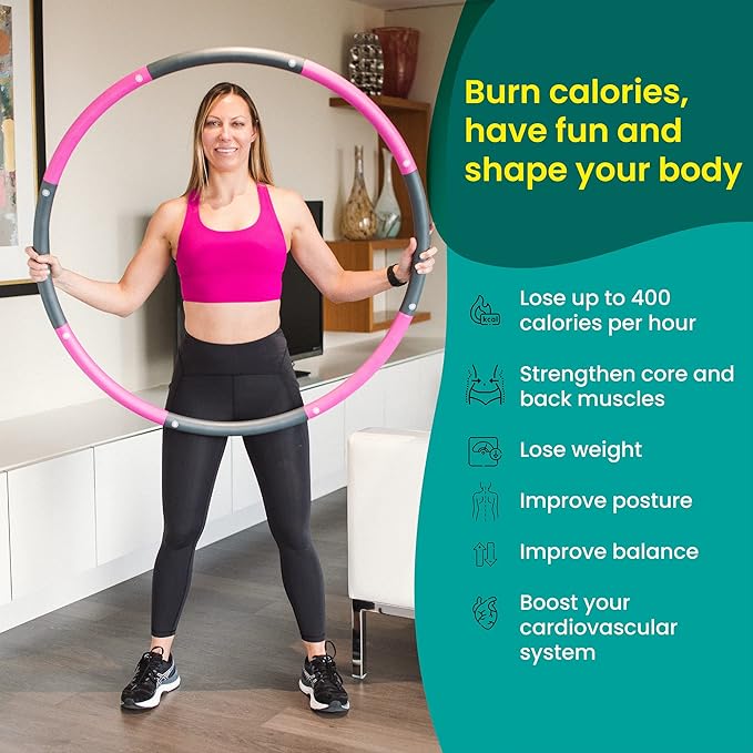 Weighted Hula Hoop for Adults - Fat Burning (3 pounds)
