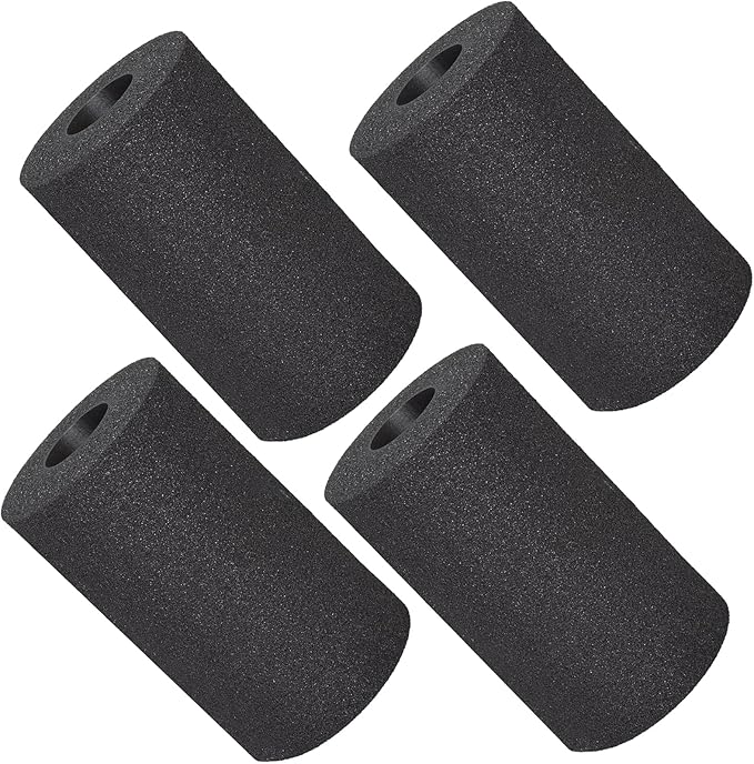 Foot Foam Pads Rollers Replacement (5.5 * 3.1 * 3.1in), Padding Cover for Leg Extension Curl Press Attachement, Tube Sponge for Ab Exercise Machine Home Gym Equipment Part Accesories