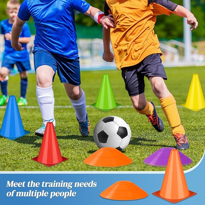 Jenaai 126 Pcs Training Plastic Cone Set 30 Pcs 96 Pcs