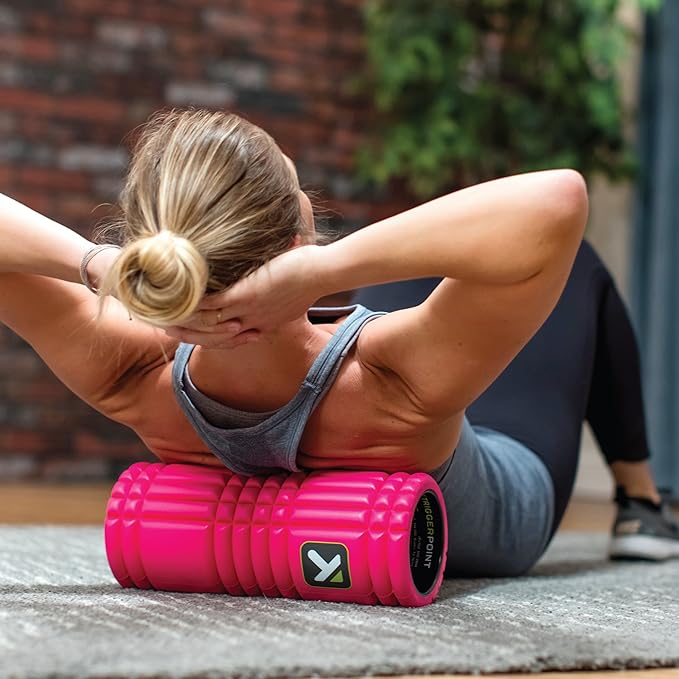 TRIGGERPOINT PERFORMANCE THERAPY GRID Foam Roller for Exercise (13-Inch), Pink