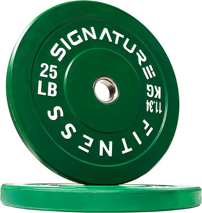 Signature Fitness 2" Olympic Bumper Plate Weight Plates 7FT Olympic