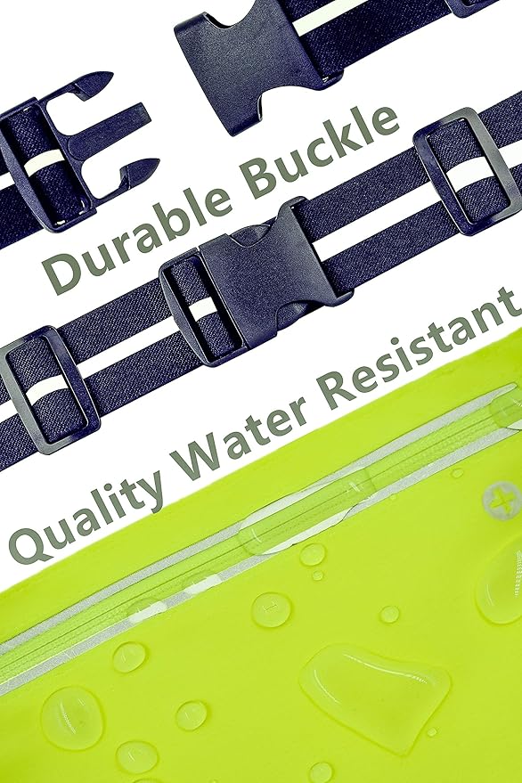 UltraSlim Fanny Waist Pack – Water Resistant Bag 24 to 43inch Waists, 6.7inch –