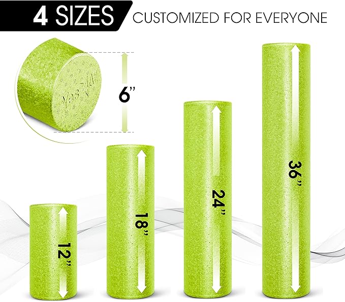 Yes4All High-Density Foam Roller for Back Pain Relief 12, 18, 18, 24, 24, 36 36 inch