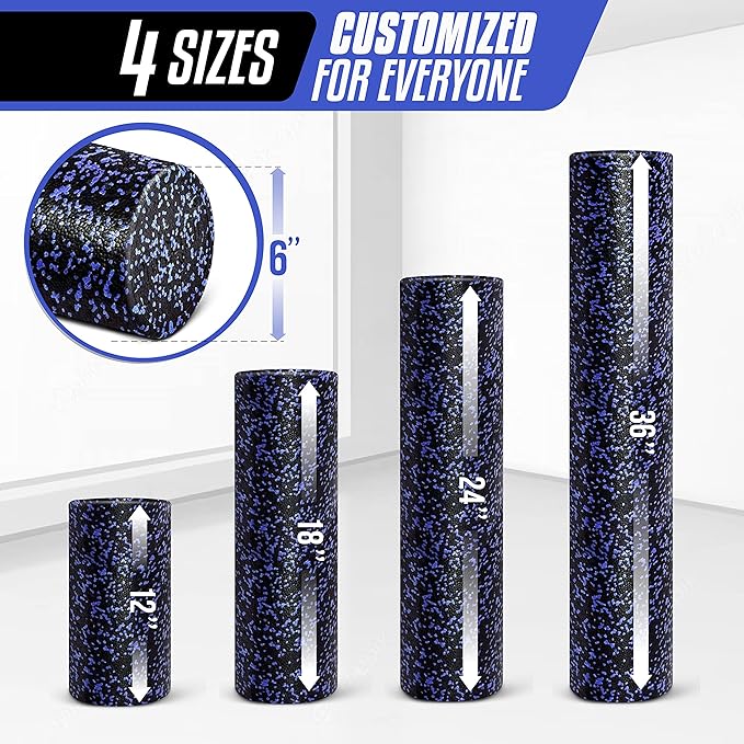 Yes4All High-Density Foam Roller for Back Pain Relief 12, 18, 18, 24, 24, 36 36 inch