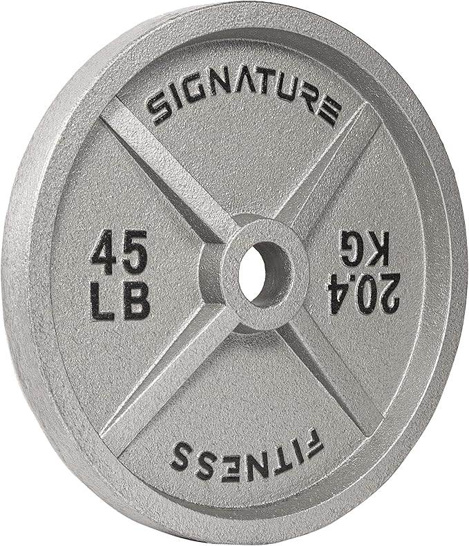 Signature Fitness Deep Dish 2-Inch Olympic Cast Iron