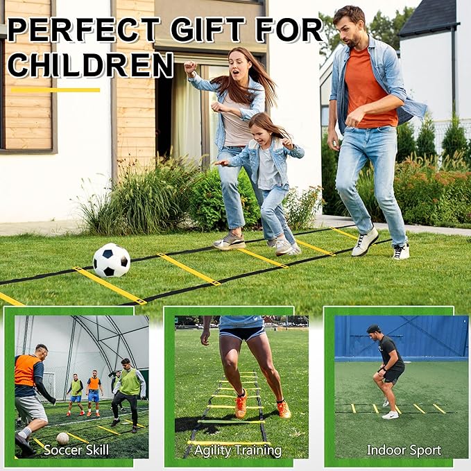 Fixed Rung Agility Ladder 丨20ft 12 Rungs No