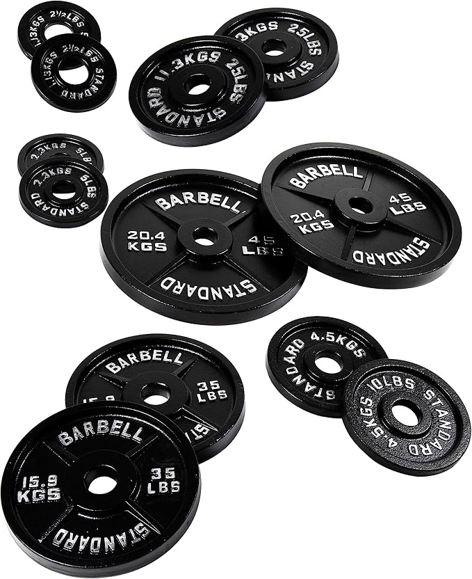 Signature Fitness Olympic Cast Iron Plate for Strength