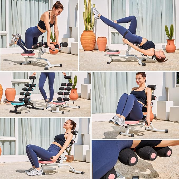 Leikefitness Back Relax Chair with Foam Roller Relieve 360° Rotating