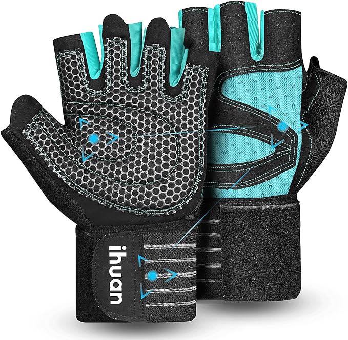 ihuan Ventilated Weight Lifting Gym Workout Gloves