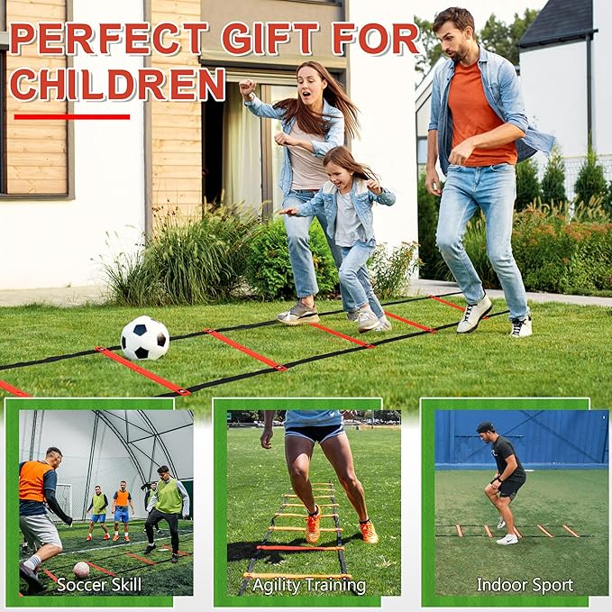 Fixed Rung Agility Ladder 丨20ft 12 Rungs No