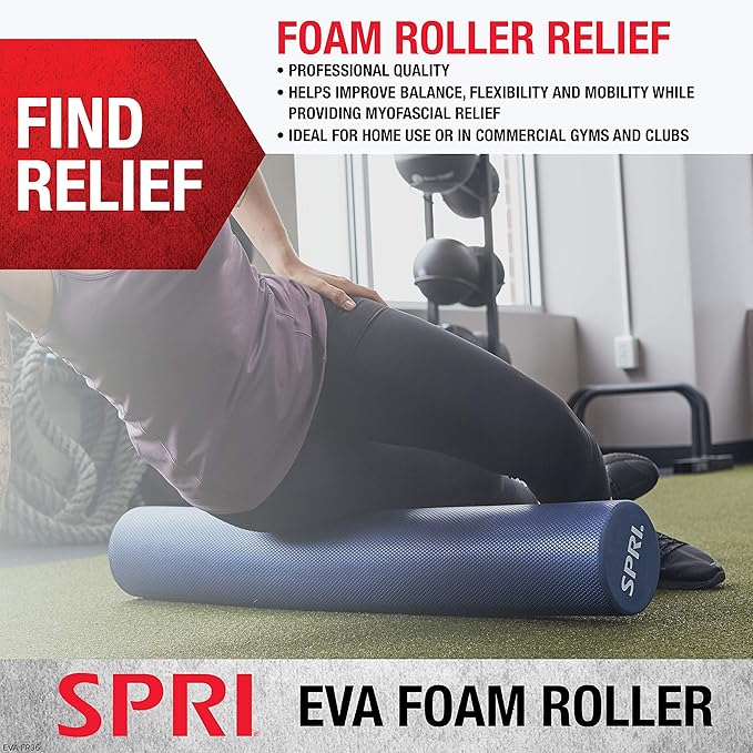 SPRI Foam Roller High Density Closed Cell EVA 12 & 36-Inch Lengths)