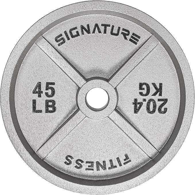 Signature Fitness Deep Dish 2-Inch Olympic Cast Iron