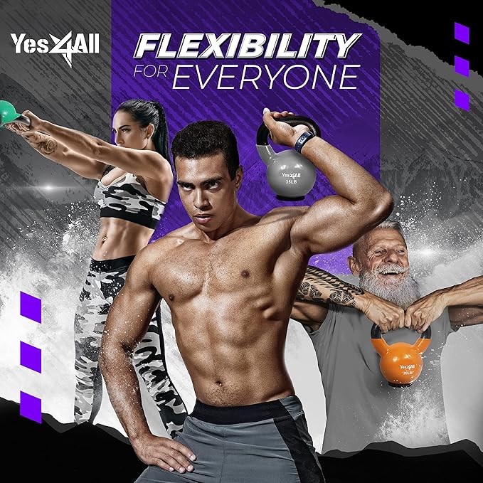 Yes4All Kettlebells Rubber Base (10-65 lbs)
