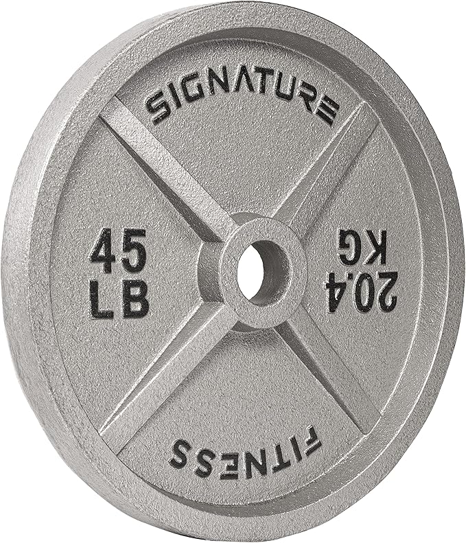 Signature Fitness Deep Dish 2-Inch Olympic Cast Iron