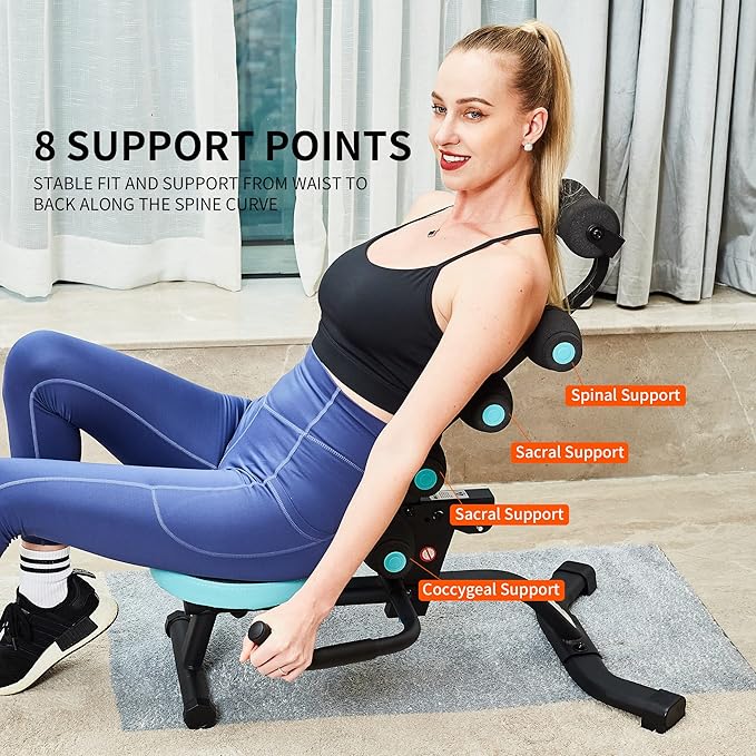 Leikefitness Back Relax Chair with Foam Roller Relieve 360° Rotating