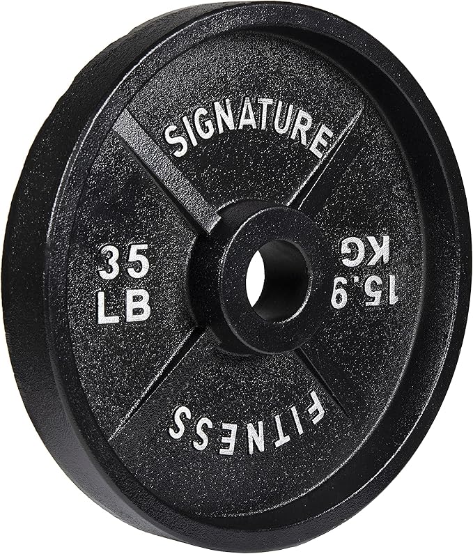 Signature Fitness Deep Dish 2-Inch Olympic Cast Iron