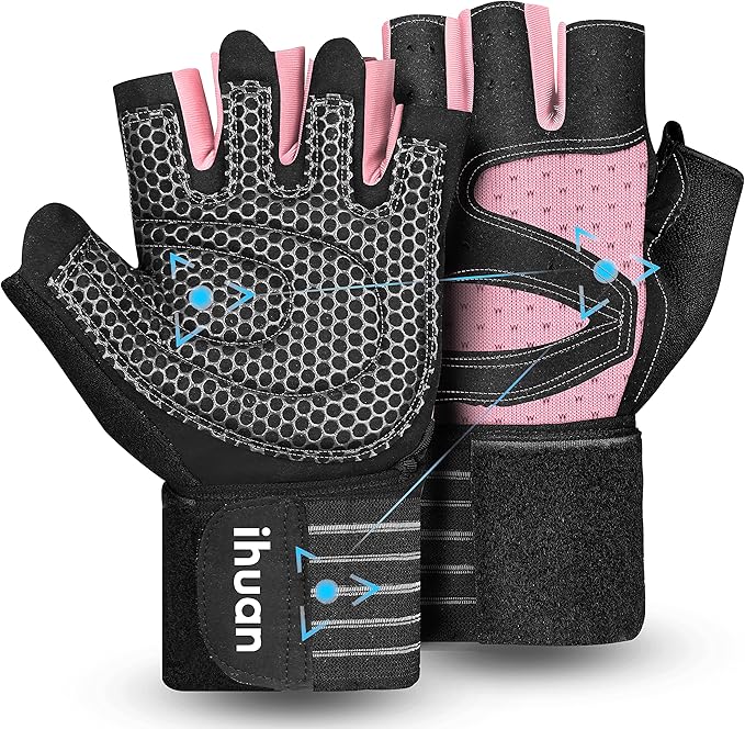 ihuan Ventilated Weight Lifting Gym Workout Gloves
