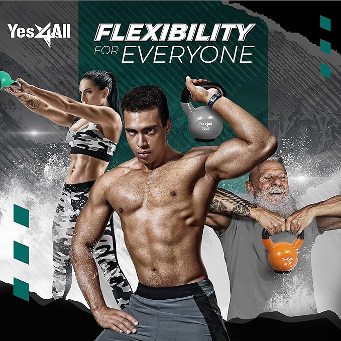 Yes4All Kettlebells Rubber Base (10-65 lbs)