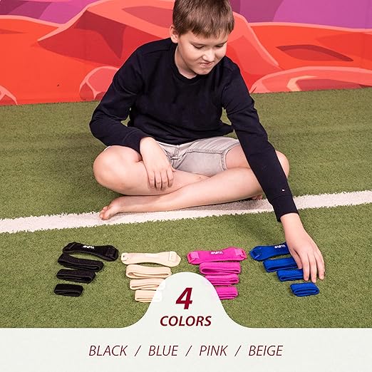 KARM Kids Knee Brace Strap - Osgood Schlatter Knee Brace Youth for Kids, Child - Patellar Tendon Support Patella Band for Pain, Sports, Basketball with 3 Length Adjustable Straps (Single, Blue)