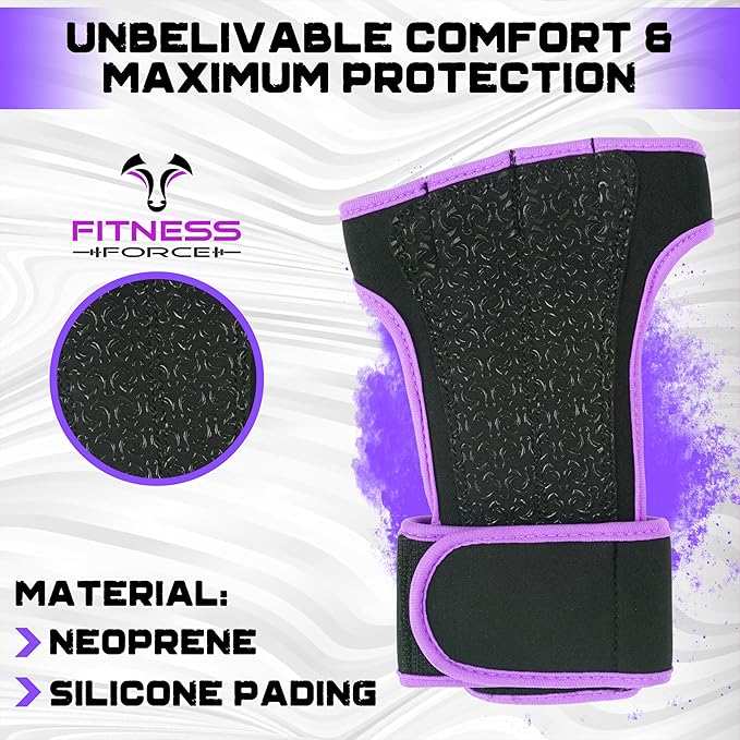 FITNESS FORCE Ventilated Gym Gloves for Men with Built-in Wrist Support for Workouts Weightlifting Gloves Workout Gloves for Women Exercise Fitness Gloves Perfect for Powerlifting, Cross Training