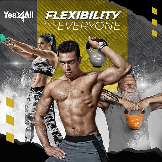 Yes4All Kettlebells Rubber Base (10-65 lbs)