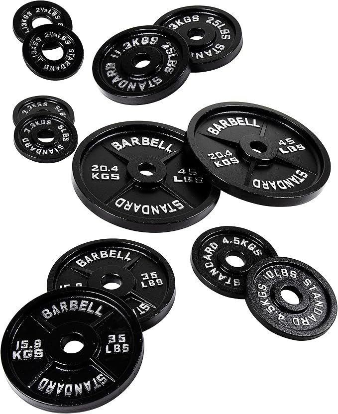 Signature Fitness Olympic Cast Iron Plate for Strength