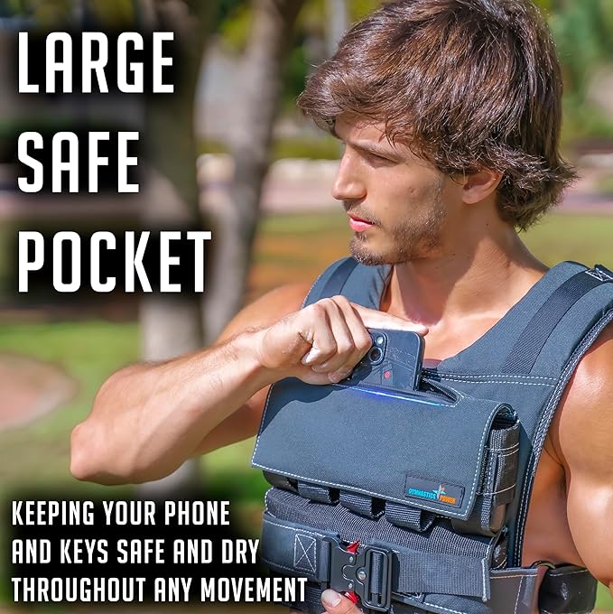 Weighted Vest 6lb, 10lb, 12lb, 25lb, 35lb, 45lb, 60lb Removable Iron Weights for Men and Women Workout for Calisthenics and Fitness Sport Training