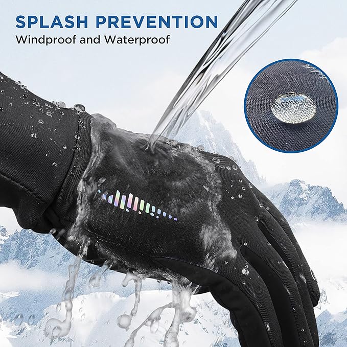 SIMARI Kids Winter Gloves Touchscreen Warm Thermal Water-Resistant for Boy Girl Running Cycling Snow Skiing in Cold Weather
