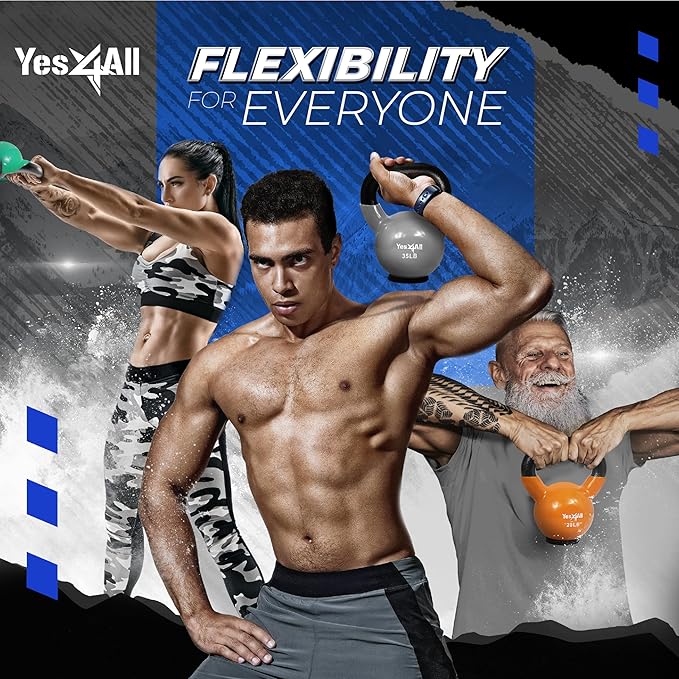 Yes4All Kettlebells Rubber Base (10-65 lbs)