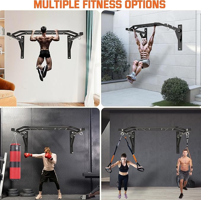 Pull Up Bar Wall Mounted 600 Lbs,