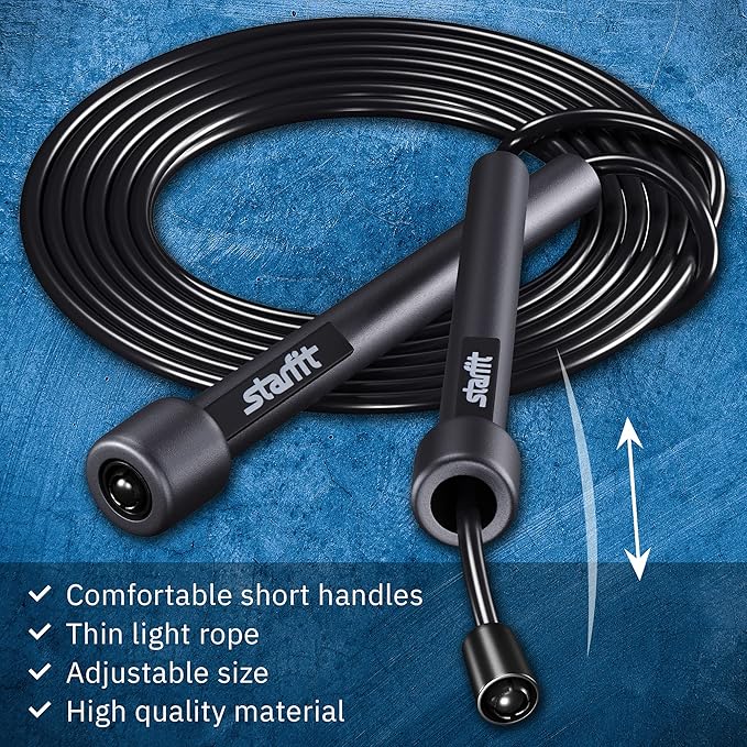 Lightweight Jump Rope for Fitness and Exercise, Adjustable Jump Ropes with Plastic Handles, Cardio and Endurance Training, Jumping Rope for Workout