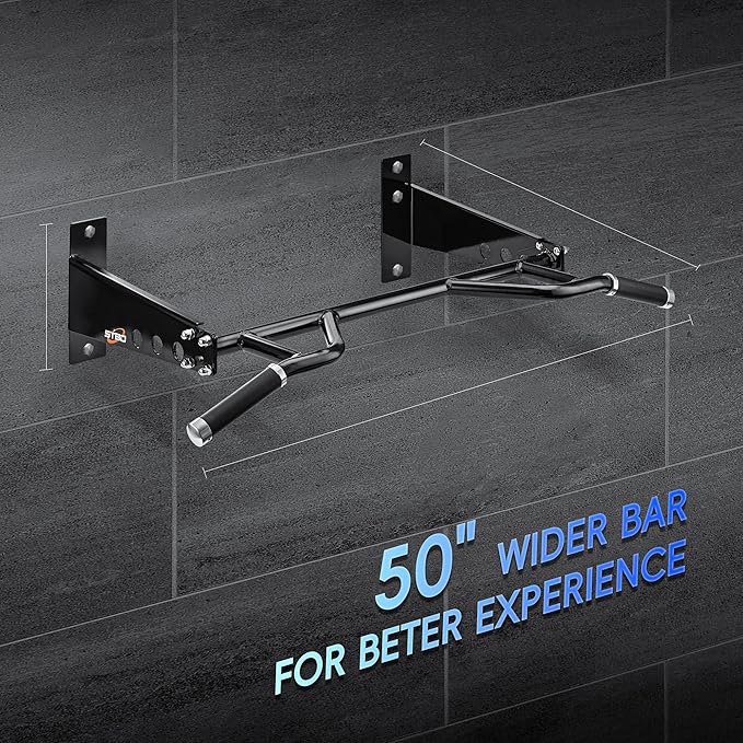 Multifunctional Wall Mounted Pull Up Bar - 48’’ 500 lbs