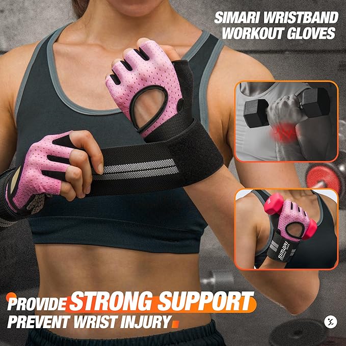 SIMARI Breathable Workout Gloves for Men Women