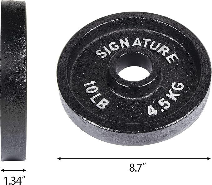 Signature Fitness Deep Dish 2-Inch Olympic Cast Iron