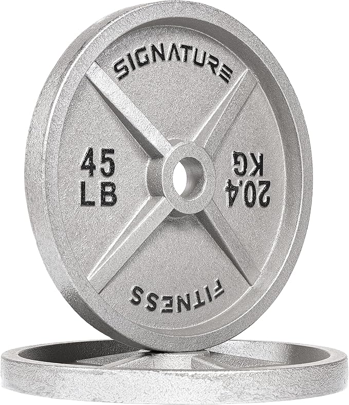 Signature Fitness Deep Dish 2-Inch Olympic Cast Iron