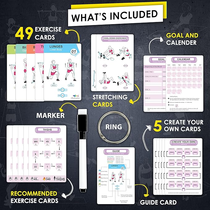 Pilates Bar Workout Cards - 58 Exercise Cards