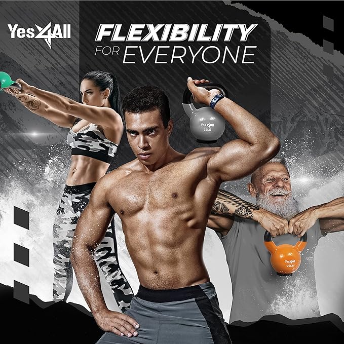 Yes4All Kettlebells Rubber Base (10-65 lbs)