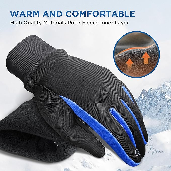 SIMARI Kids Winter Gloves Touchscreen Warm Thermal Water-Resistant for Boy Girl Running Cycling Snow Skiing in Cold Weather