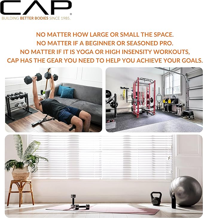 CAP Barbell Coated Dumbbell Weights with Padded Grip 10-Pound, Single