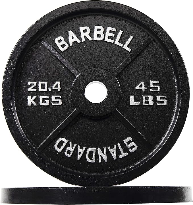 Deep Dish 2-Inch Olympic Cast Iron Weight Plates with E-Coating