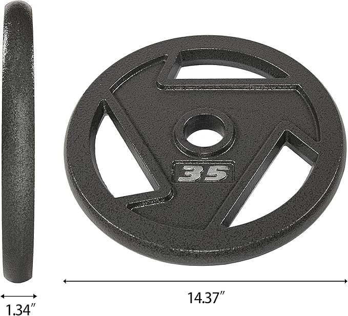 Signature Fitness Olympic 2-Inch Cast Iron Plate Weight