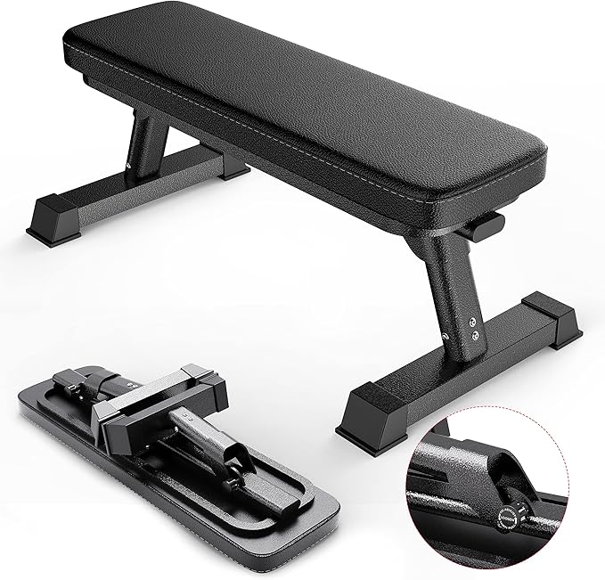 Finer Form Gym Quality Foldable Flat Bench