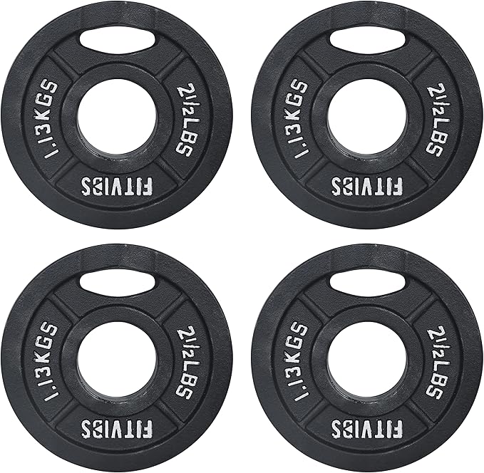 Signature Fitness Cast Iron Plate Weight Plate for Strength Training and Weightlifting, Standard or Olympic, Multiple Sizes