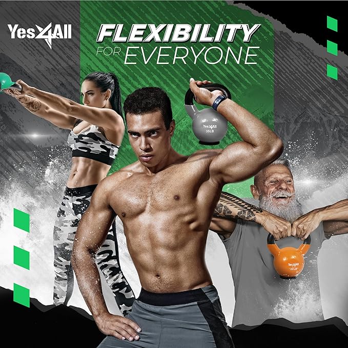 Yes4All Kettlebells Rubber Base (10-65 lbs)