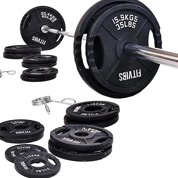 Signature Fitness Olympic 2-Inch Cast Iron Plate Weight